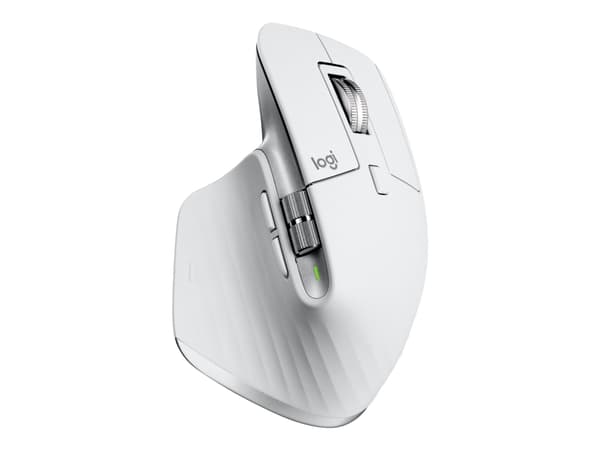 Logitech MX Master 3S (For Mac) - Mus - laser - 7 knapper - trådløs - Bluetooth, 2,4 GHz - Logitech BOLT-mottaker - Blekgrå