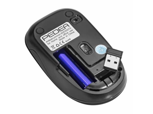 PEDEA langaton hiiri "Trend" (2.4GHz, 1600 dpi, optinen sensori), musta