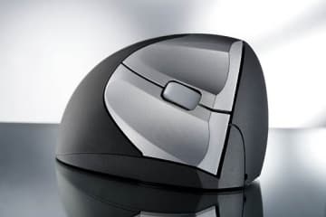 Minicute M0020202, vänster hand, laser, RF Trådlös, 3200 DPI, Svart, Grå