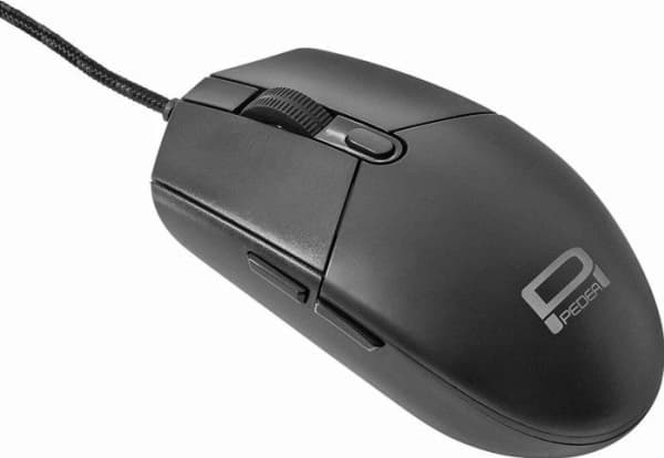 PEDEA FirstOne, Molempikätinen, Optinen, USB A-tyyppi, 2400 DPI, Musta