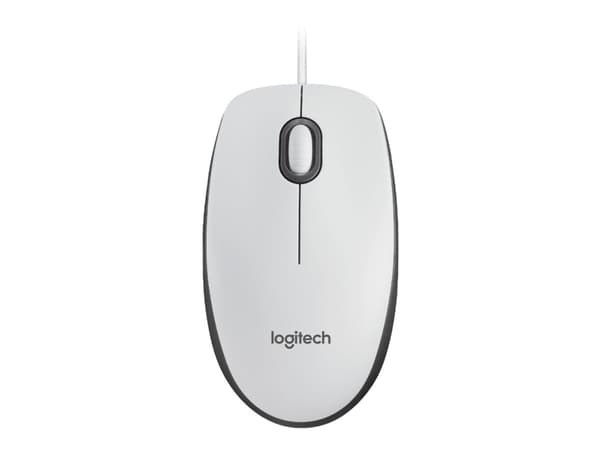 Logitech M100 - Mus - full størrelse - høyre- og venstrehåndet - optisk - 3 knapper - kablet - USB