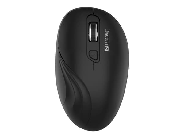 Sandberg - Mus - optisk - 4 knapper - trådløs - 2.4 GHz - USB trådløs mottaker Sort