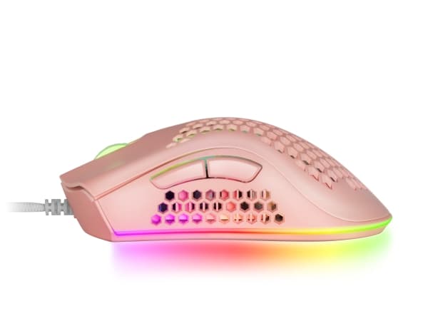 Mars Gaming MMEXP, högerhand, Optisk, USB Type-A, 32000 DPI, Rosa
