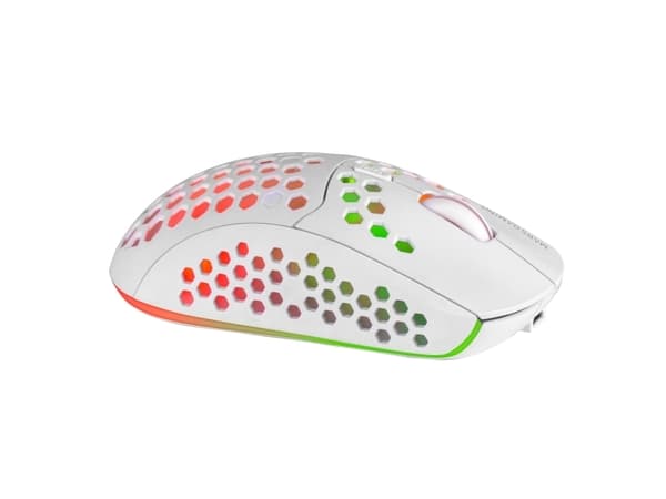 Mars Gaming MMW3W, högerhand, Optisk, RF Trådlös, 3200 DPI, Vit