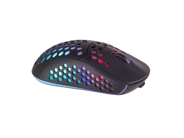 Mars Gaming MMW3, högerhand, Optisk, RF Trådlös, 3200 DPI, Svart