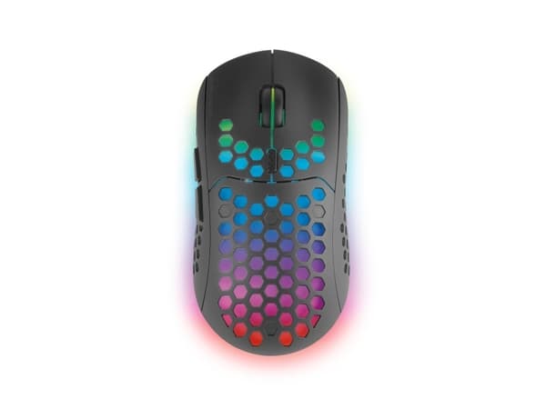 Mars Gaming MMW3, högerhand, Optisk, RF Trådlös, 3200 DPI, Svart