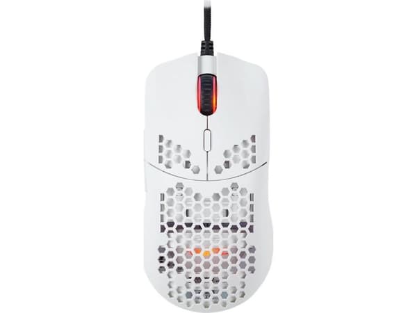 FOURZE GM800, Ambidextrous, Optisk, USB Type-A, 16000 DPI, Vit