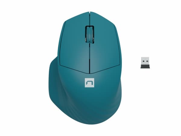 NATEC Siskin 2, högerhand, Optisk, Bluetooth, 1600 DPI, Blå