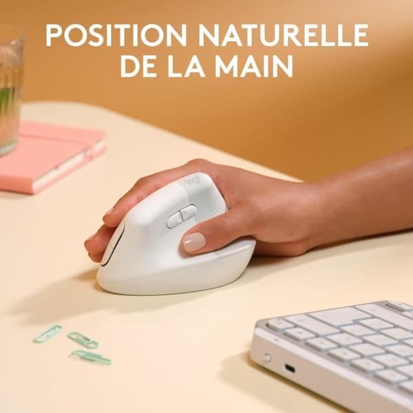 Logitech Lift Mouse för Mac trådlös vertikal ergonomisk mus, Bluetooth
