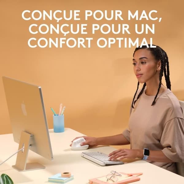 Logitech Lift Mouse för Mac trådlös vertikal ergonomisk mus, Bluetooth