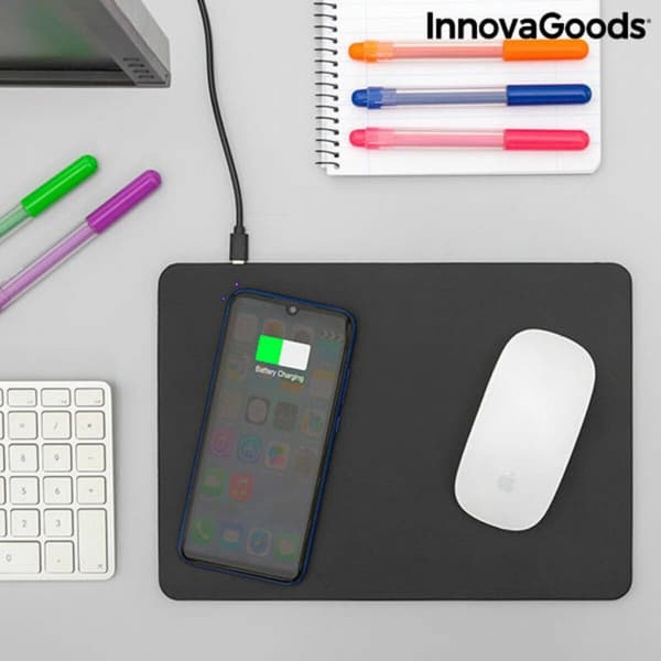 BEGAGNAD Musmatta med trådlös laddning 2-i-1 InnovaGoods Padwer (Renoverade A)