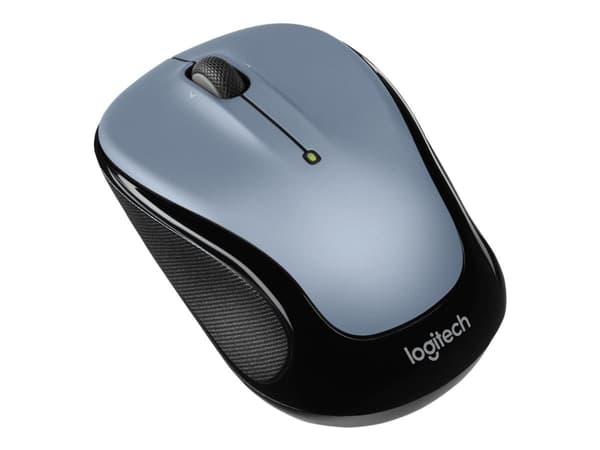 Logitech M325s - Mus - høyre- og venstrehåndet - optisk - 5 knapper - trådløs - 2.4 GHz - USB trådløs mottaker - grå Sort, Grå