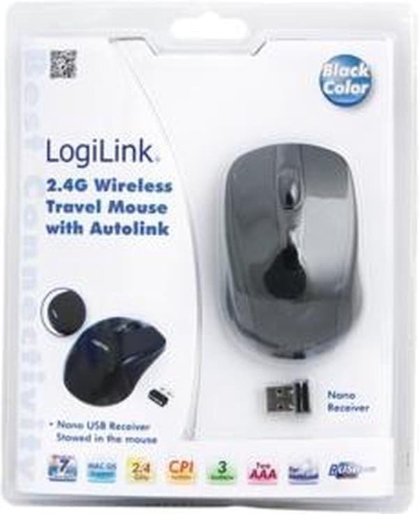 LogiLink ID0031 mus RF Trådlös Optisk 800 DPI