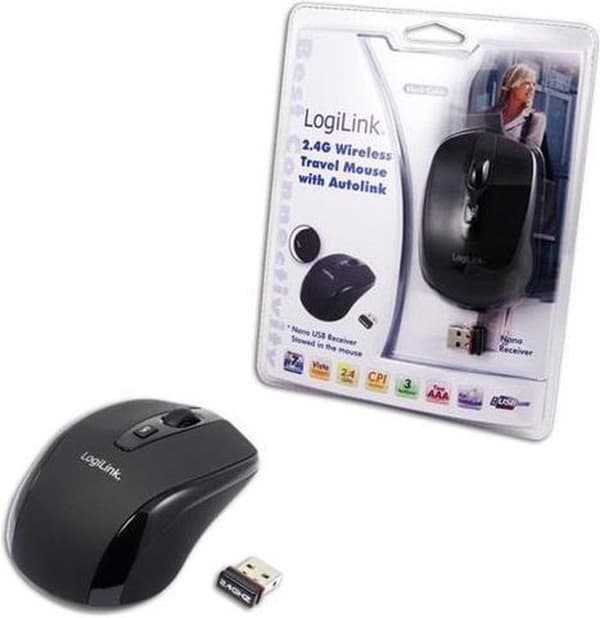 LogiLink ID0031 mus RF Trådlös Optisk 800 DPI