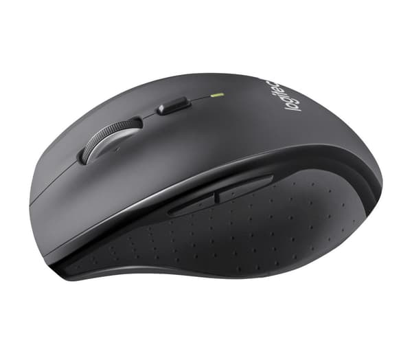 Logitech Marathon Mouse M705 - Mus - laser - trådlös - 2,4 GHz - trådlös mottagare (USB) - svart/grå (910-001950)