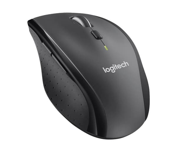 Logitech Marathon Mouse M705 - Mus - laser - trådlös - 2,4 GHz - trådlös mottagare (USB) - svart/grå (910-001950)