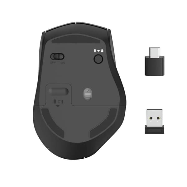 Hama Opt. trådlös mus med 6 knappar "MW-600", dubbelläge USB-C/USB-A, svart