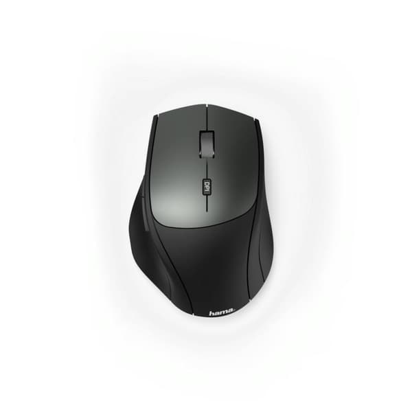 Hama Opt. trådlös mus med 6 knappar "MW-600", dubbelläge USB-C/USB-A, svart