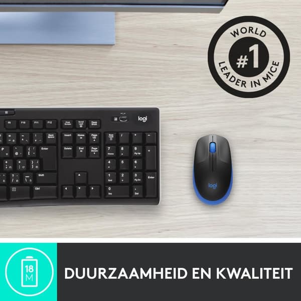 Logitech M190 - Trådlös mus / Blå