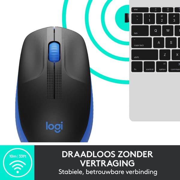 Logitech M190 - Trådlös mus / Blå