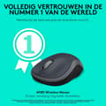 Miniatyrbild 2 av 11: Logitech Wireless Notebook Mouse M185 - Mus - trådlös - USB - trådlös mottagare (USB) - Grå (910-002238)