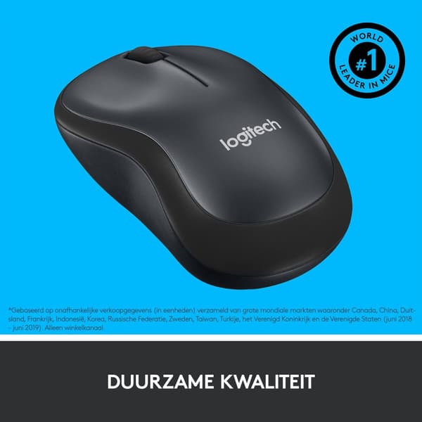 Logitech M220 Silent - Trådlös mus - Grå