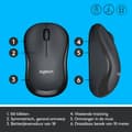 Miniatyrbild 6 av 9: Logitech M220 Silent - Trådlös mus - Grå