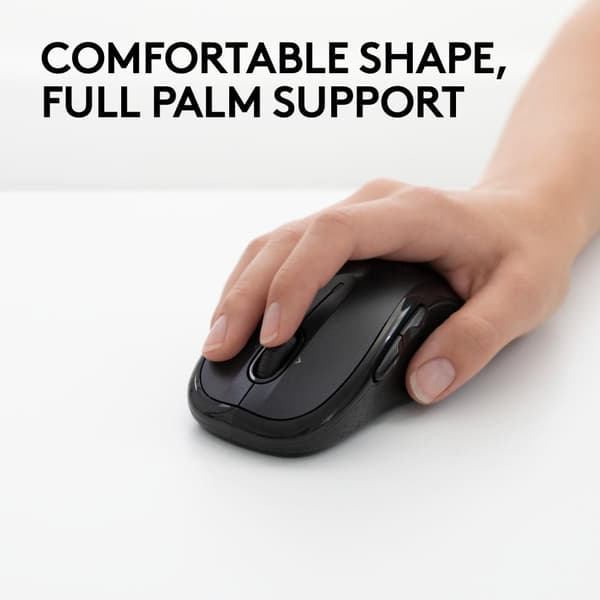 Logitech M510 - mus - högerhänt - laser - 5 knappar - trådlös - 2,4 GHz - trådlös mottagare (USB) - svart