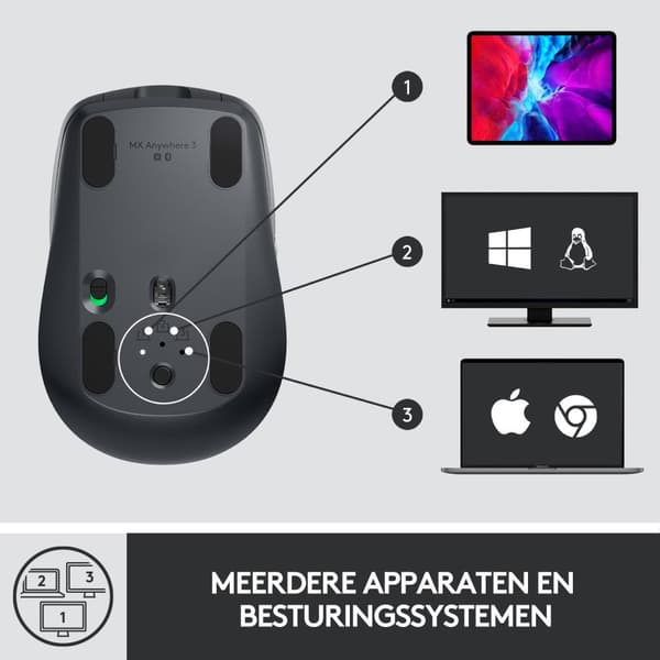 Logitech MX Anywhere 3 - Trådløs mus - Grafit
