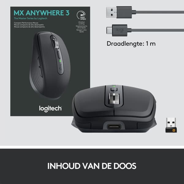 Logitech MX Anywhere 3 - Trådløs mus - Grafit