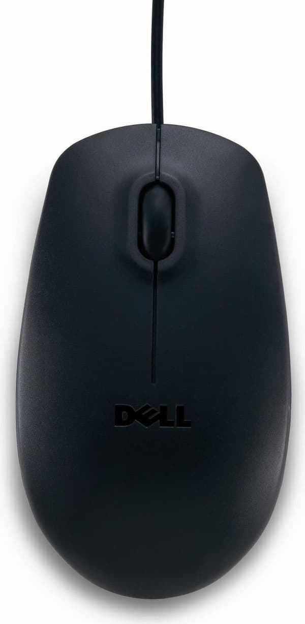 Dell - Mus - höger- och vänsterhänt - optisk - 3 knappar - trådbunden - USB - matt svart - för Inspiron 17R 57XX, 17R 7720, Latitude D630, OptiPlex 50 Svart