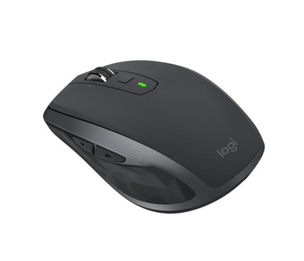 Logitech MX Anywhere 2S - Mus - laser - 7 knapper - trådløs - Bluetooth, 2,4 GHz - trådløs modtager (USB) - Grafit (910-006211)