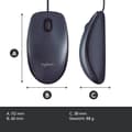 Miniatyrbillede 8 af 8: Logitech B100 - Mus - optisk - 3 knapper - kablet - USB - sort (910-003357)