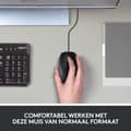 Miniatyrbillede 2 af 8: Logitech B100 - Mus - optisk - 3 knapper - kablet - USB - sort (910-003357)