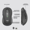 Pikkukuva 5 / 7: Logitech Signature M650 L - Hiiri - koko L - optinen - 5 painiketta - langaton - Bluetooth, 2,4 GHz - Logitech Logi Bolt USB-vastaanotin - Grafiitti (
