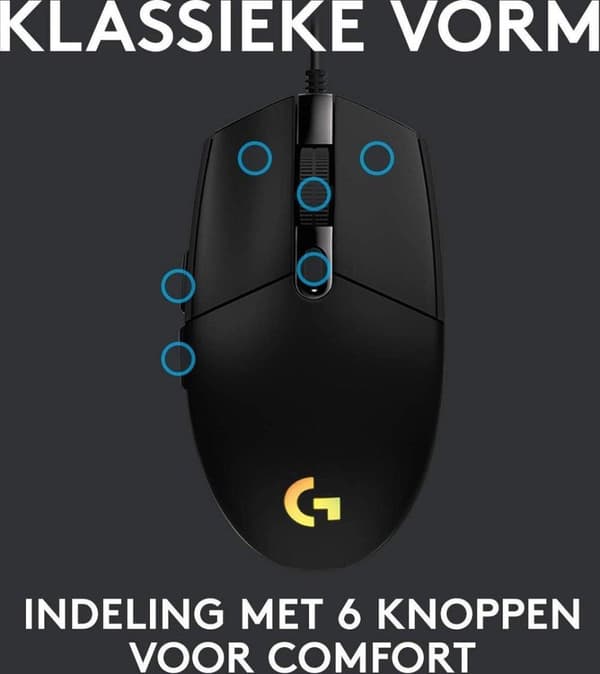 Logitech G203 LIGHTSYNC - Pelihiiri - musta