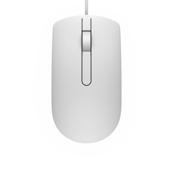 Dell MS116 - Mus - optisk - trådbunden - USB - vit (570-AAIP)