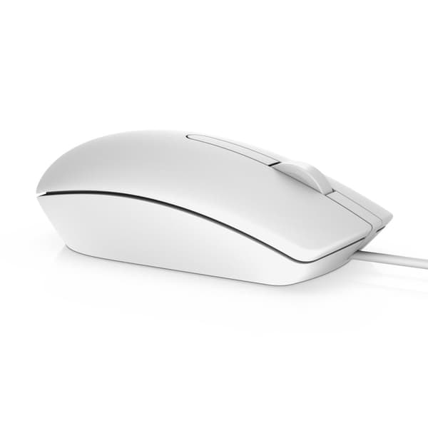 Dell MS116 - Mus - optisk - trådbunden - USB - vit (570-AAIP)