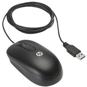 HP - Mus - laser/optisk - 3 knappar - trådbunden - USB - kolsvart Svart