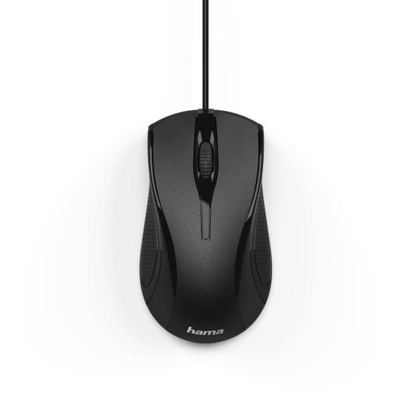 Hama Optisk mus med 3 knappar "MC-200", med kabel, svart