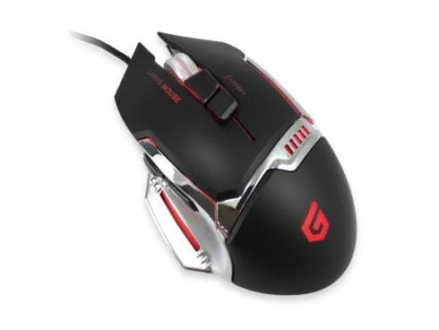 Conceptronic DJEBBEL 8 - mus - ergonomisk - optisk - 8 knappar - trådbunden - USB - svart, silver