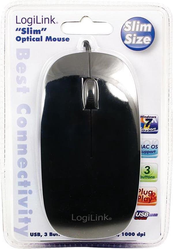 LogiLink ID0063 Mus USB Optisk Svart