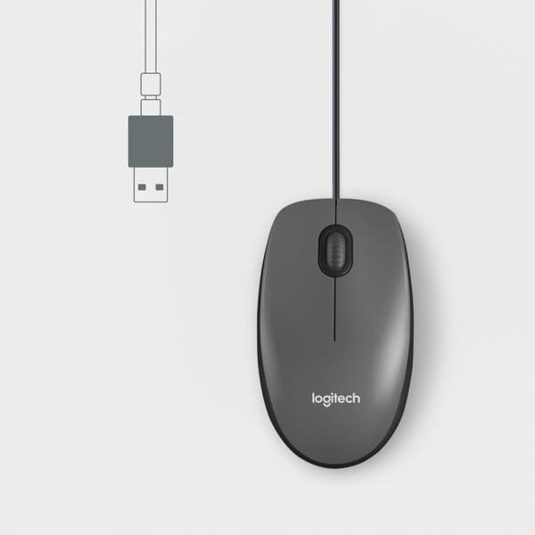 Logitech M100 - Mus - Sort