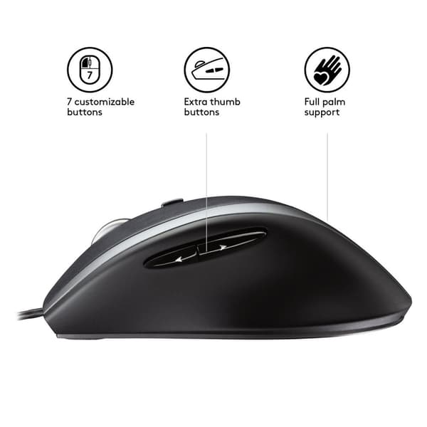 Logitech M500 - mus - laser - trådbunden - USB