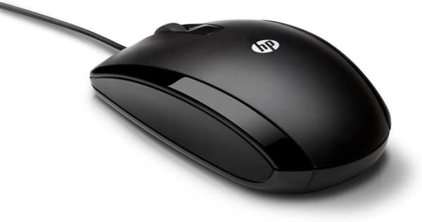 HP X500 (E5E76AA) trådbunden mus Svart & Logitech B100 trådbunden mus, USB-port, 800 DPI optisk sensor, 3 knappar, högerhänt, PC/Mac/Chromebook - Svar