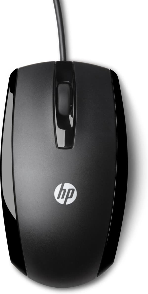 HP X500 (E5E76AA) trådbunden mus Svart & Logitech B100 trådbunden mus, USB-port, 800 DPI optisk sensor, 3 knappar, högerhänt, PC/Mac/Chromebook - Svar Svart