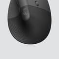 Miniatyrbild 3 av 6: Logitech Lift for Business - Vertikal mus - ergonomisk - 6 knappar - trådlös - Bluetooth, 2,4 GHz - Logitech Logi Bolt USB-mottagare - Grafit (910-006