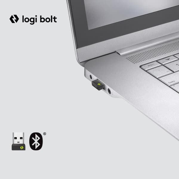 Logitech Lift for Business - Pystysuuntainen hiiri - ergonominen - 6 painiketta - langaton - Bluetooth, 2,4 GHz - Logitech Logi Bolt USB-vastaanotin -