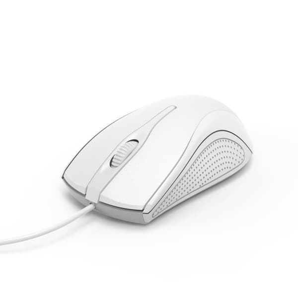 Hama 3-knapps optisk mus "MC-200", med kabel, vit Vit