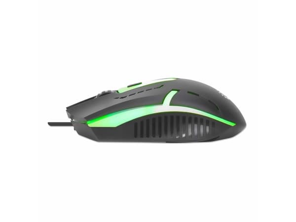 Manhattan 190206, Molempikätinen, Optinen, USB A-tyyppi, 1500 DPI, Musta